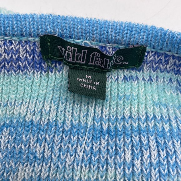 Wild Fable Women's Sleeveless Halter Striped Sweater Dress Medium Blue S… - Picture 3 of 7